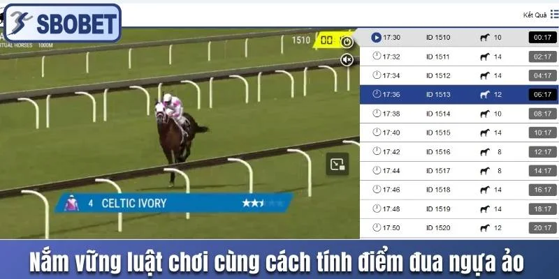 Nắm vững luật chơi cùng cách tính điểm đua ngựa ảo