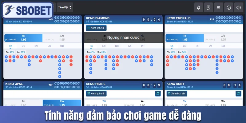 Tính năng đảm bảo chơi game dễ dàng